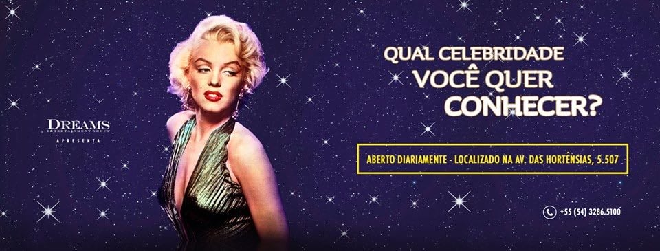 Museu de Cera - figuras de cera de celebridades. Ideal para conteúdo divertido. Horário de funcionamento: 08h-18h