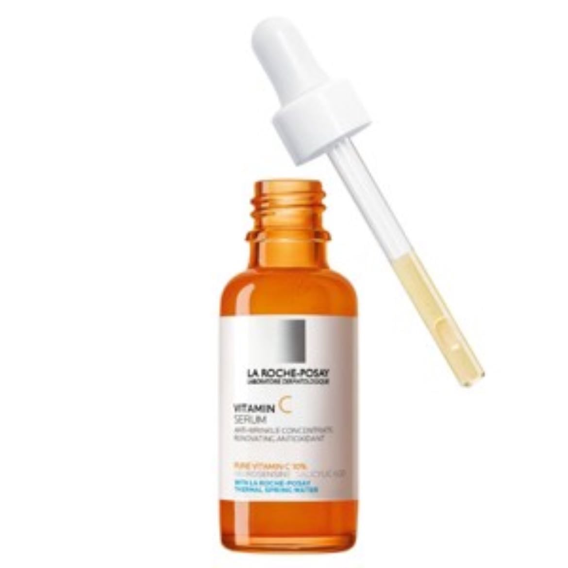 Skinceuticals CE Ferulic or La Roche-Posay Pure Vitamin C - A vitamin C serum that brightens the skin and fights signs of aging, giving a glowing effect.