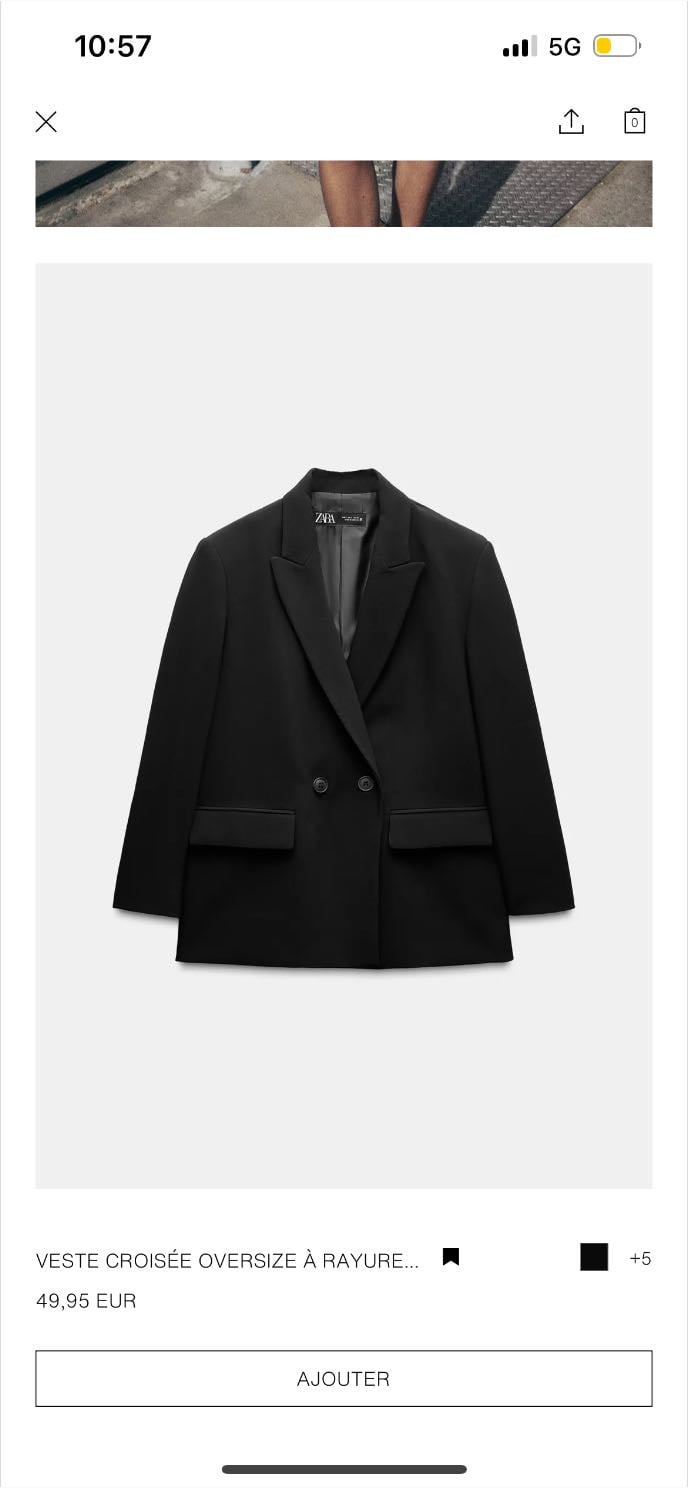 blazer noir oversize - 45€95