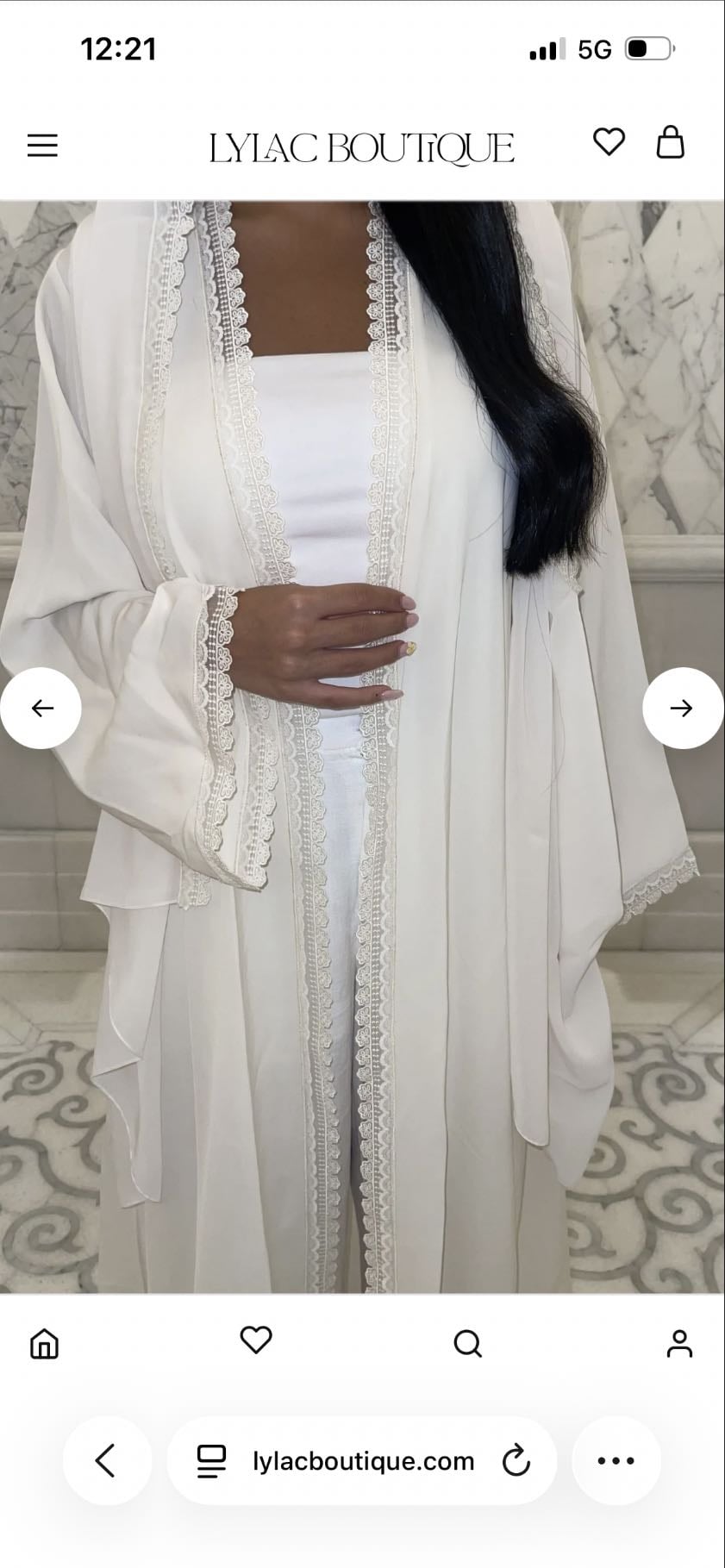white noir abaya - 120€