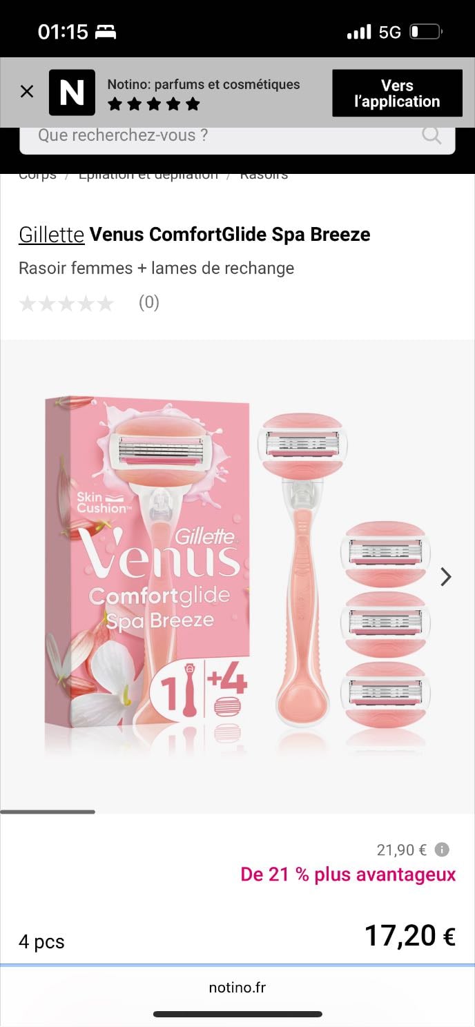 rasoir vénus