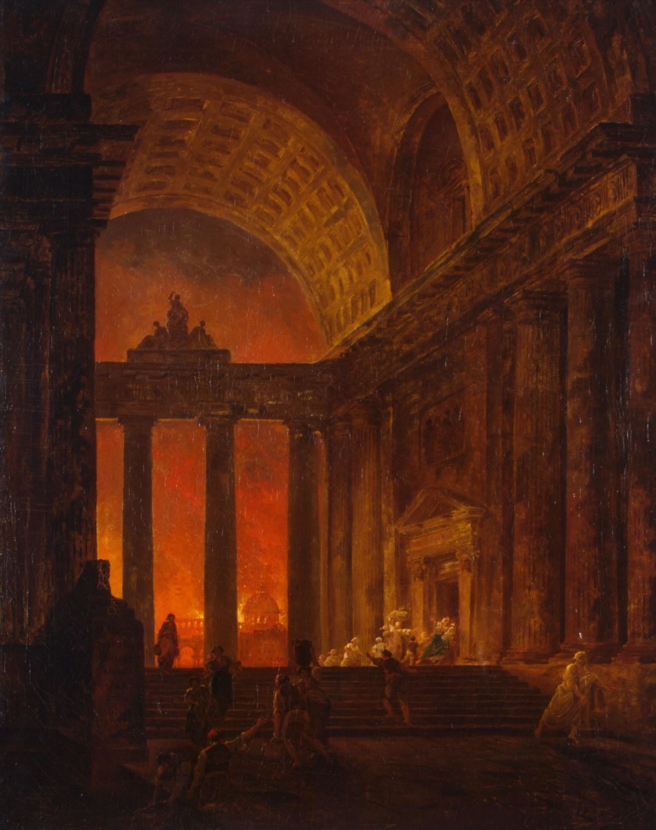 The fire of Rome - Hubert Robert • 1787