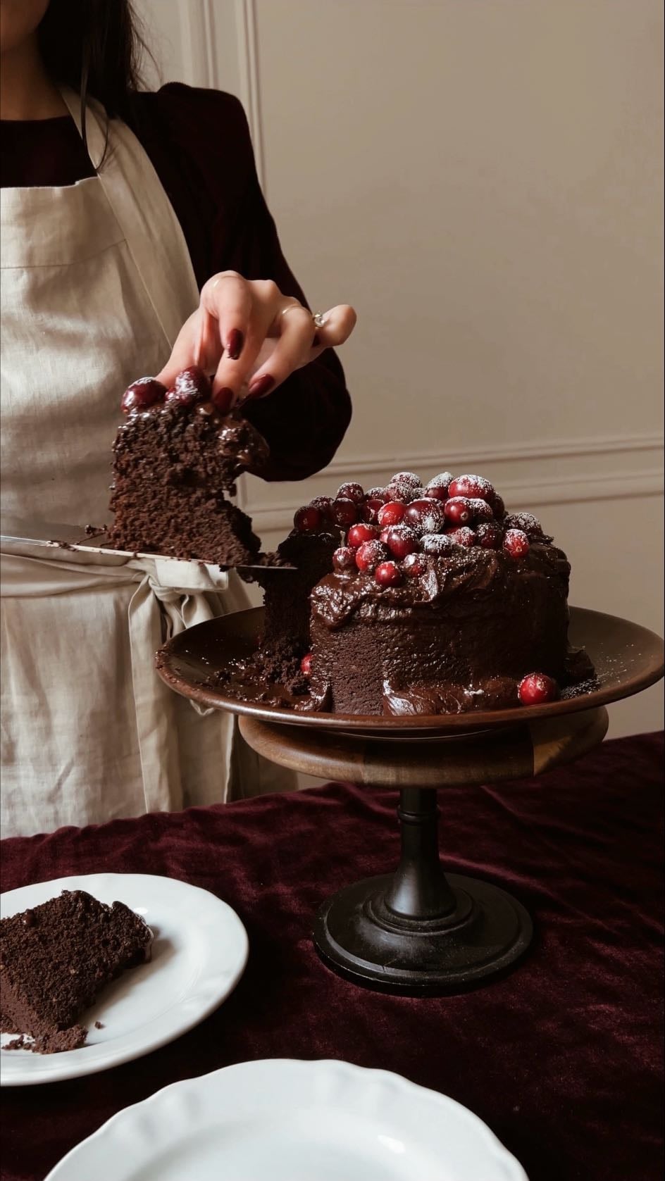 pastel de chocolate - by: @mandoka • sin harina
