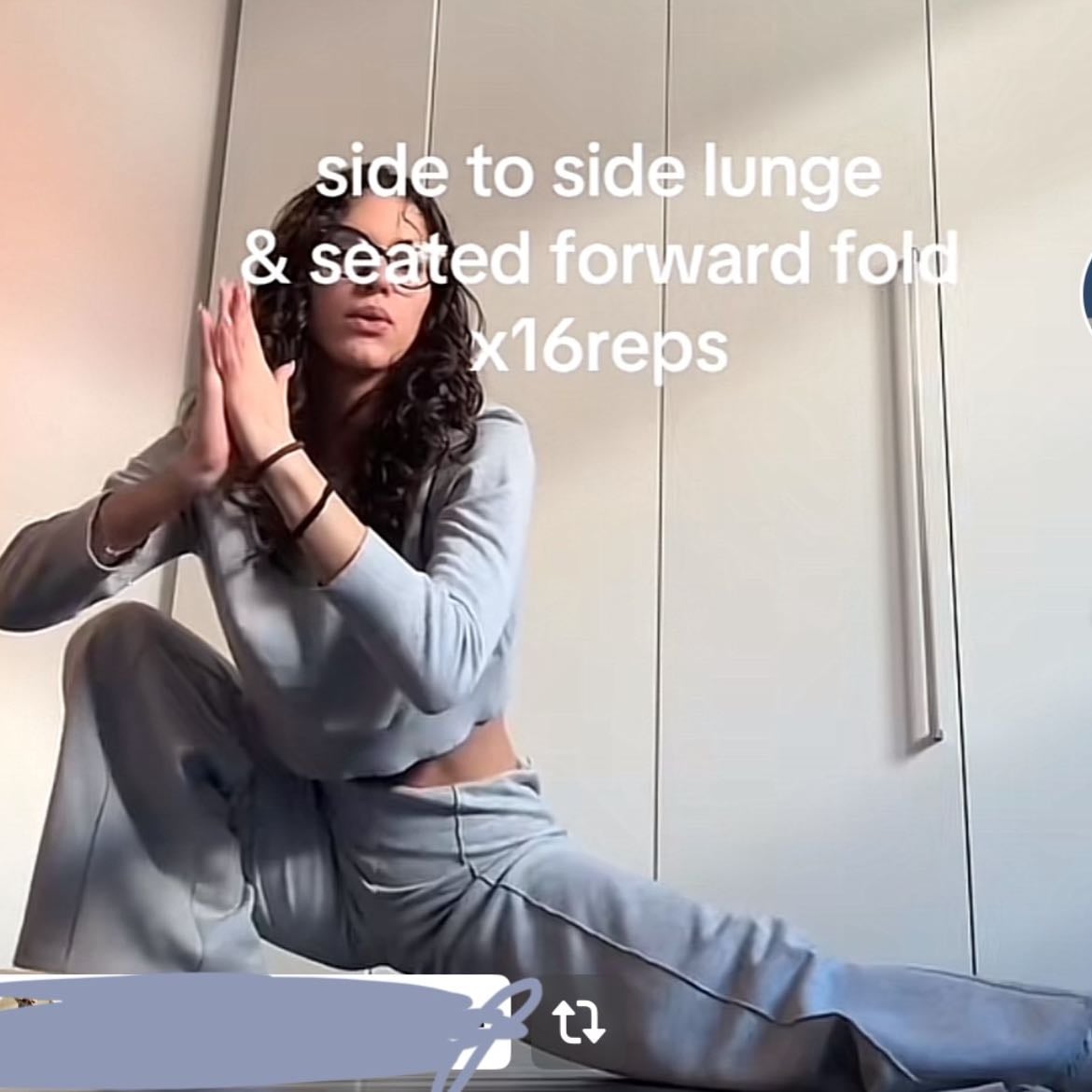 Side to side lunge x20