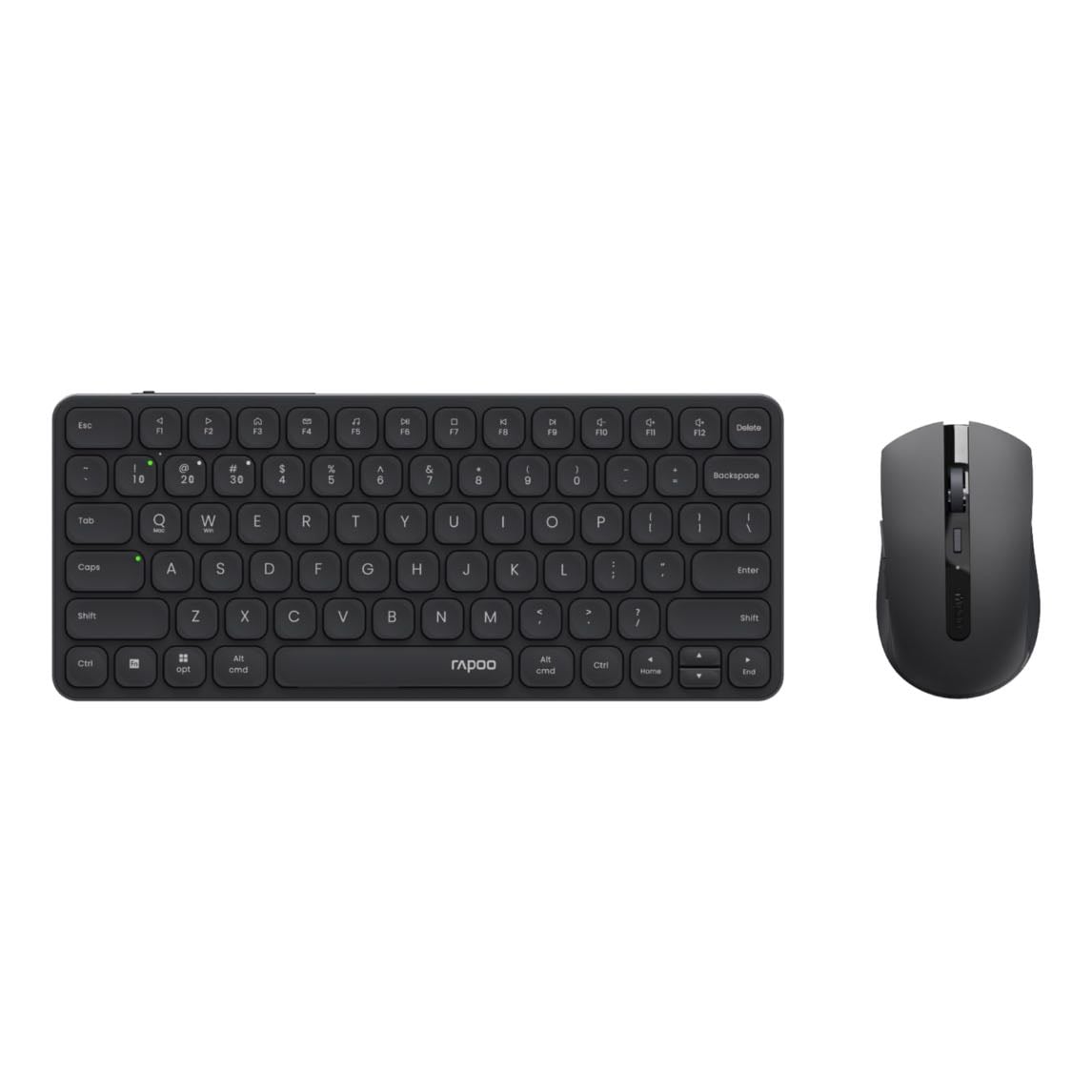 Rapoo 9010M Multi-Device Keyboard and Mouse Combo, 2.4GHz/Bluetooth 5.0/4.0 Wireless Keyboard & Mouse Set for Windows/Mac/Linux/Chrome, Support 4 Devices, Low-Profile Silent Click, Battery Powered - 【Multi-Device and Multi-OS】Both keyboard and mouse are fully multi-device and multi-os friendly for powering through projects on 4 devices at the same time --- driver-free, plug and play.【The USB receiver is located in the battery compartment on the back of the mouse】