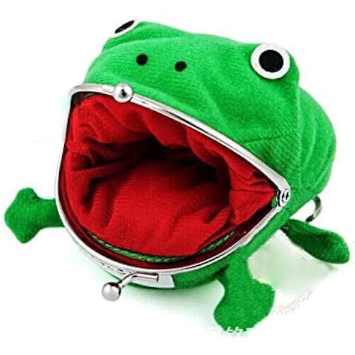 Monedero de anime de rana para cosplay, monedero lindo monedero pequeño bolsa de dinero, juguete de peluche para divertido 3225 (Frog-3325)