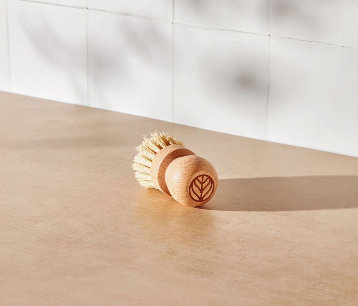 Natural Scrub Brush - Embrace natural cleaning with this versatile beechwood brush ideal for dishes, grout, stains and more.
