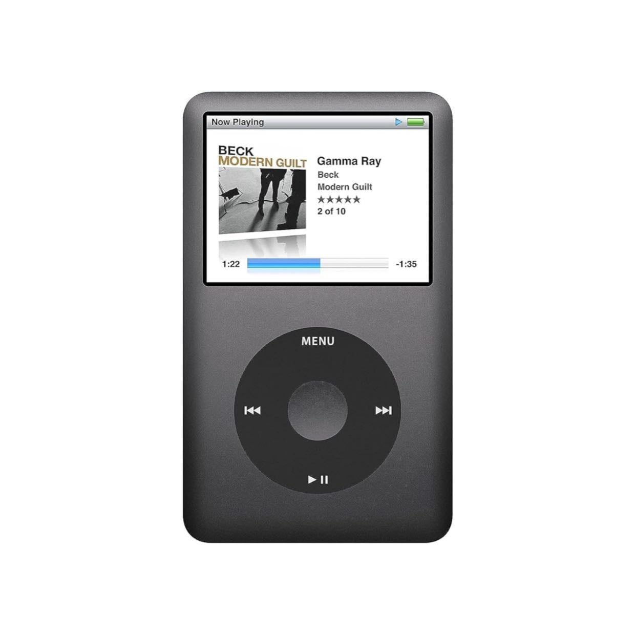 Original Appleipod compatible con reproductor mp3 mp4 Apple iPod 120 GB negro clásico 7ª generación