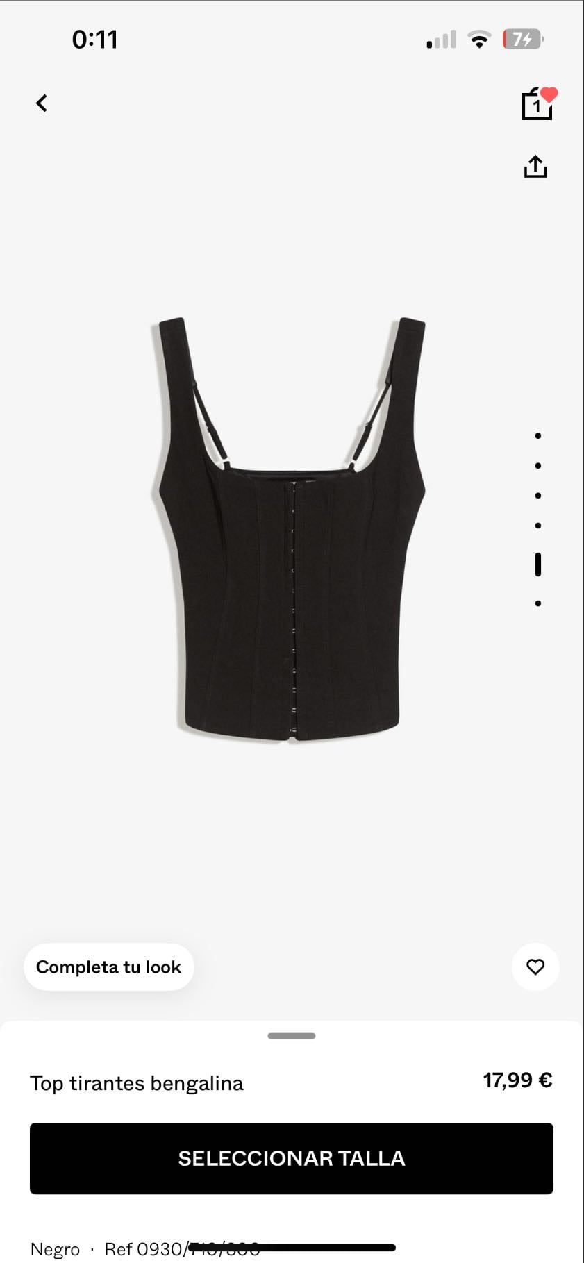 Top corset Bershka