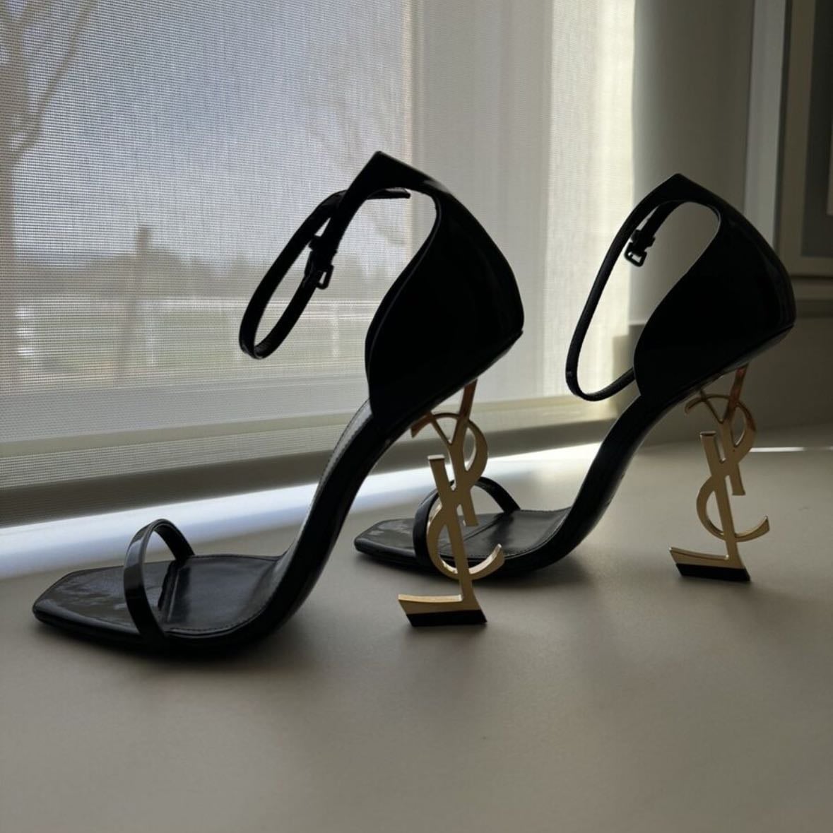 YSL Gold Heels