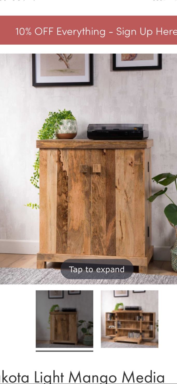 dakota light mango media storage unit - casabella furniture