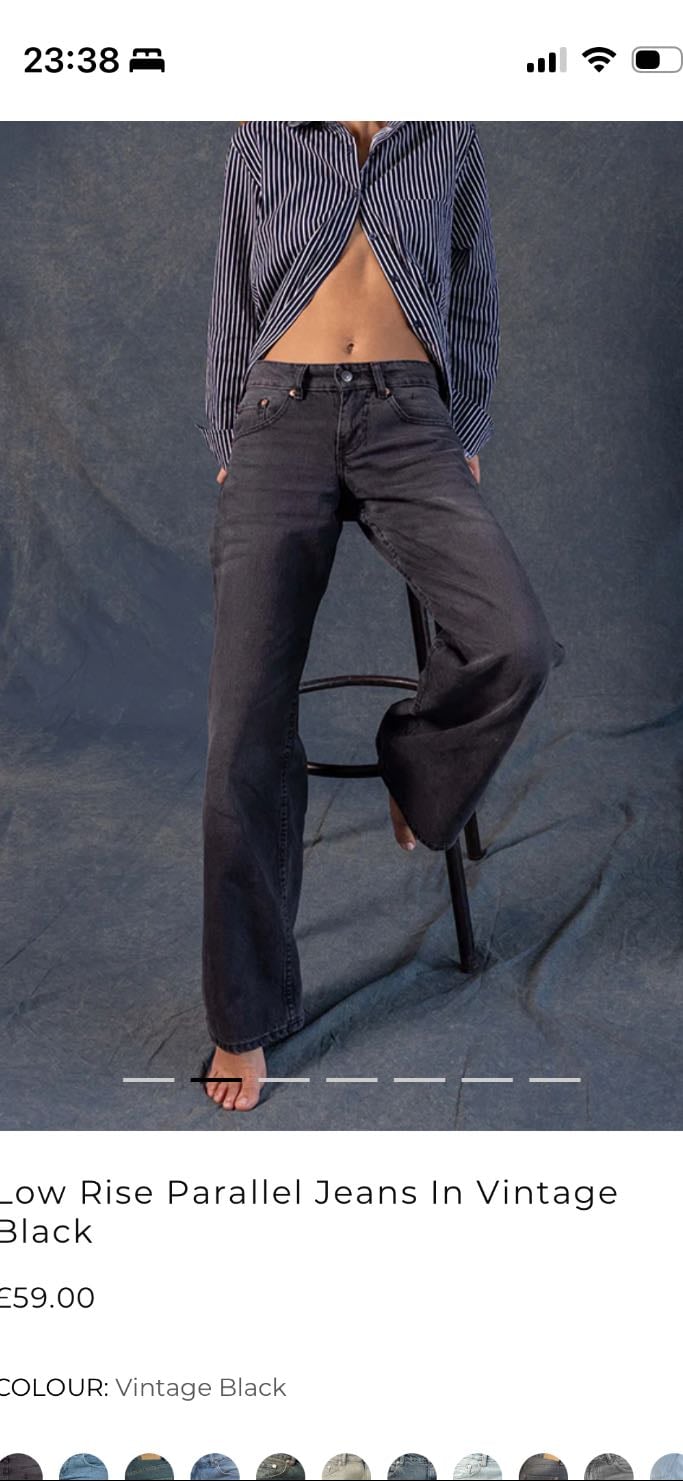 low rise parallel jeans in vintage black - motel rocks