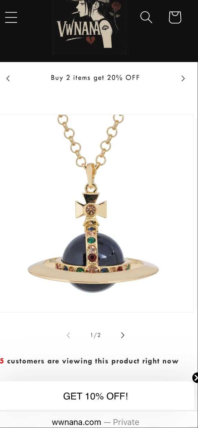 vw 30mm orb necklace - $77