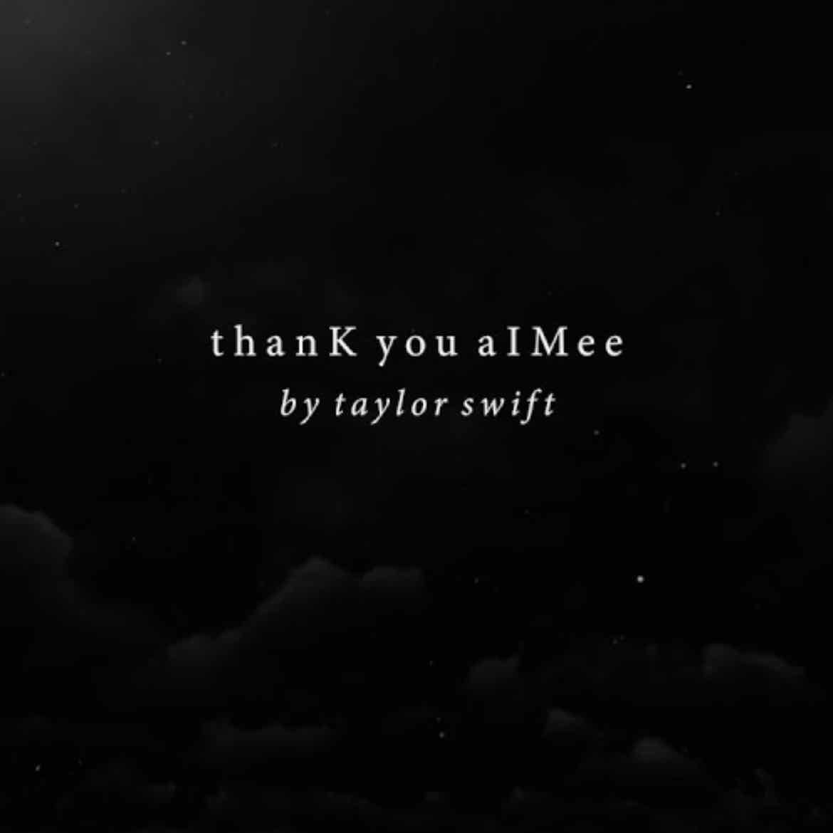 17. thanK you aIMee - "and so i changed your name and any real defining clues"