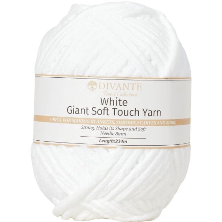 DIVANTE Finest Collection - White Giant Soft Touch Yarn