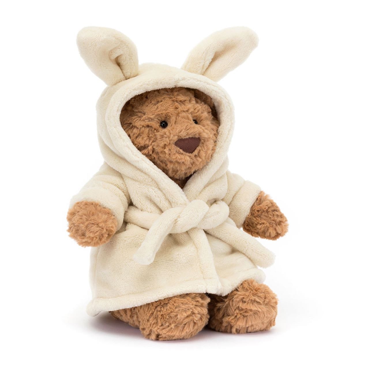 Jellycat bear with bathrobe