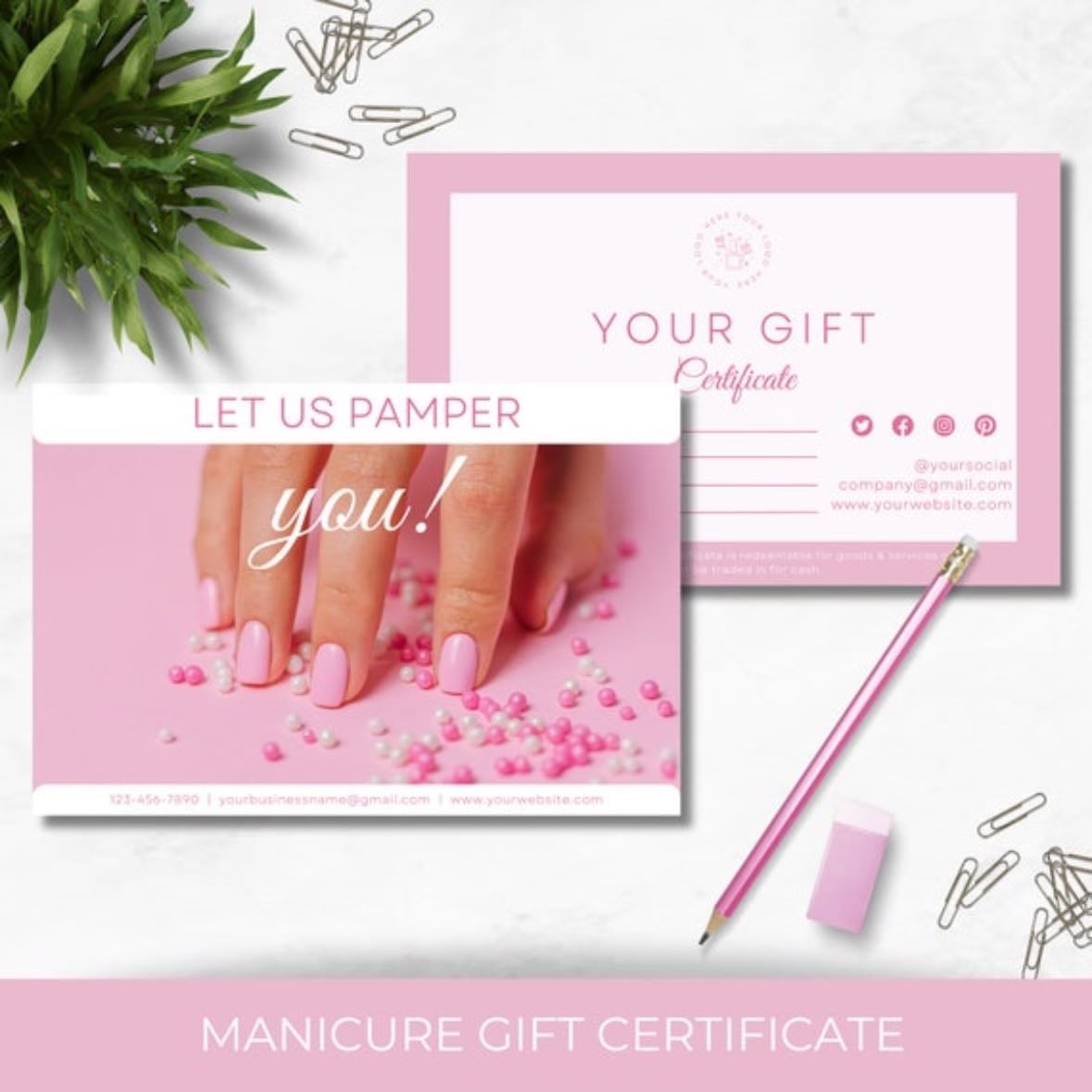 Nails gift card
