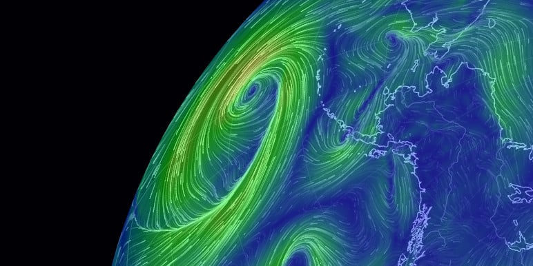 earth :: a global map of wind, weather, and ocean conditions - See current wind, weather, ocean, and pollution conditions, as forecast by supercomputers, on an interactive animated map. Updated every three hours.