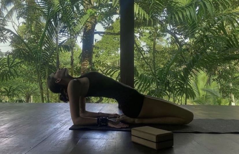 stretching after a long day