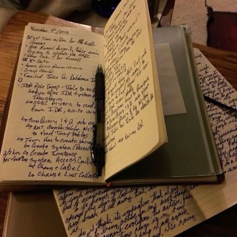 writing in my journal