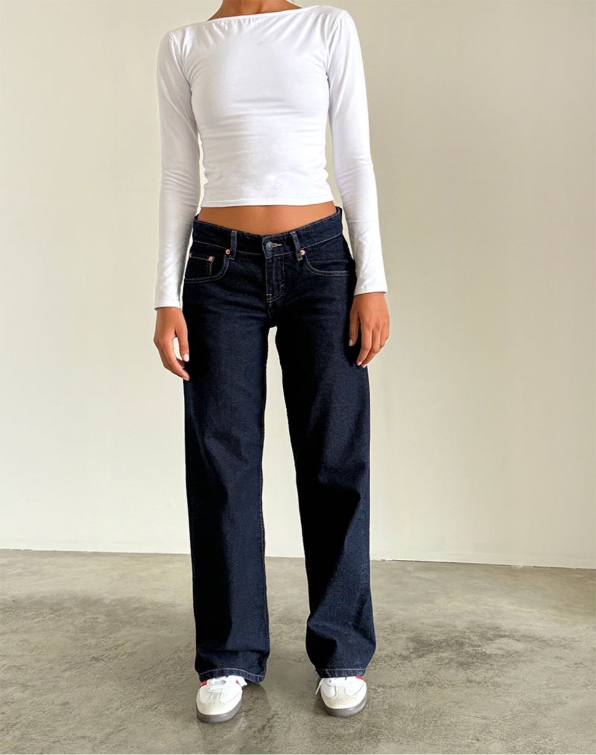 motel rocks low rise parallel jeans - { indigo colour way }