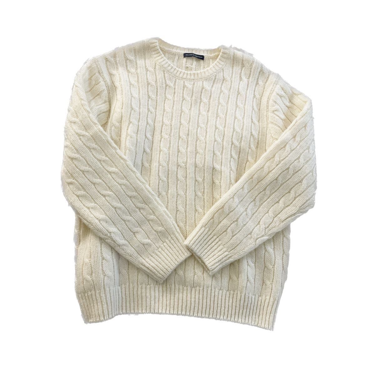 white brandy sweater