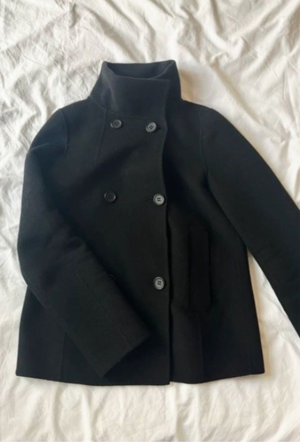 high neck peacoat