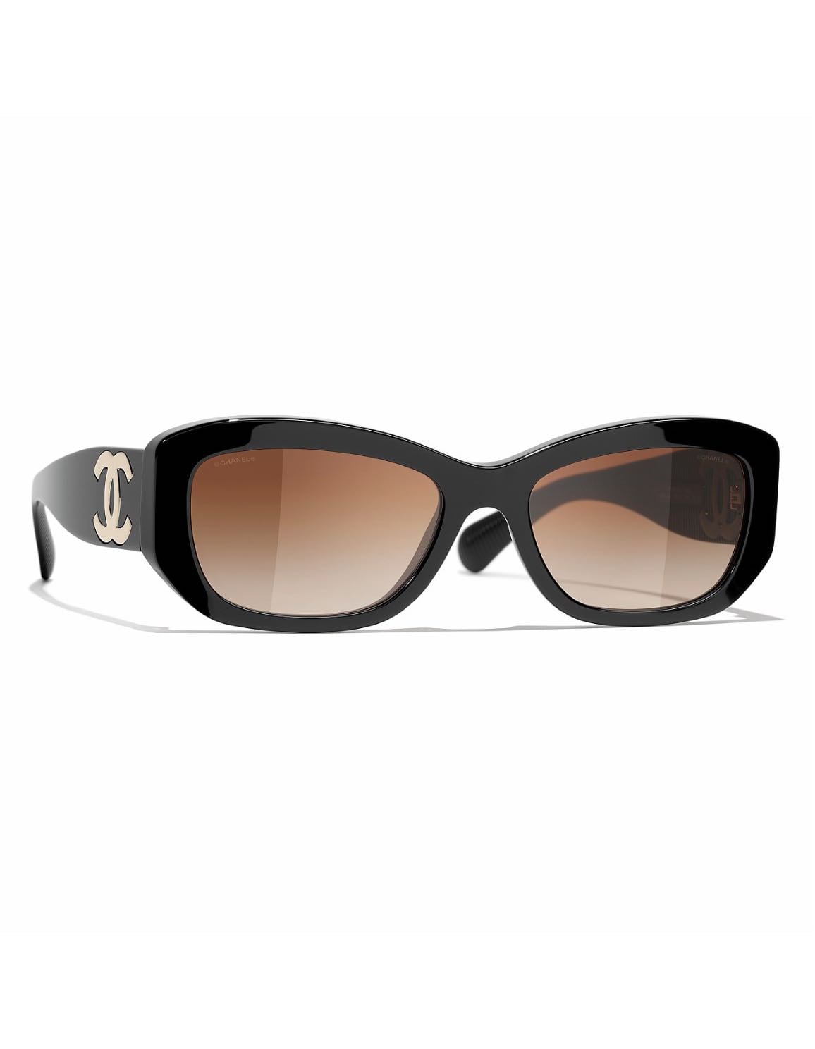 chanel pillow sunglasses - { black / brown frame }