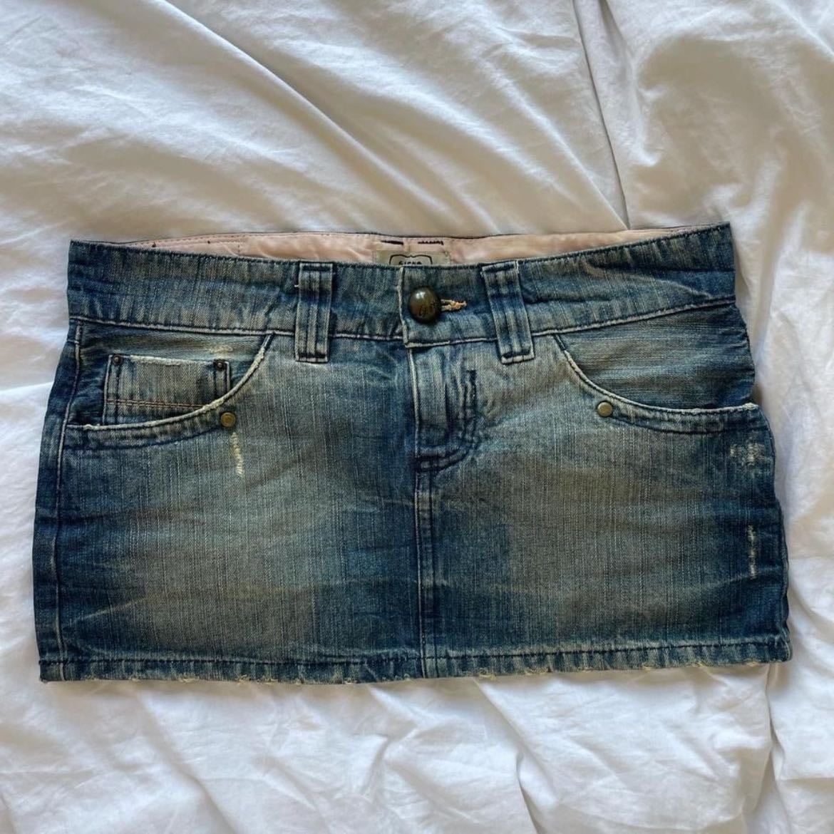 mini denim skirt