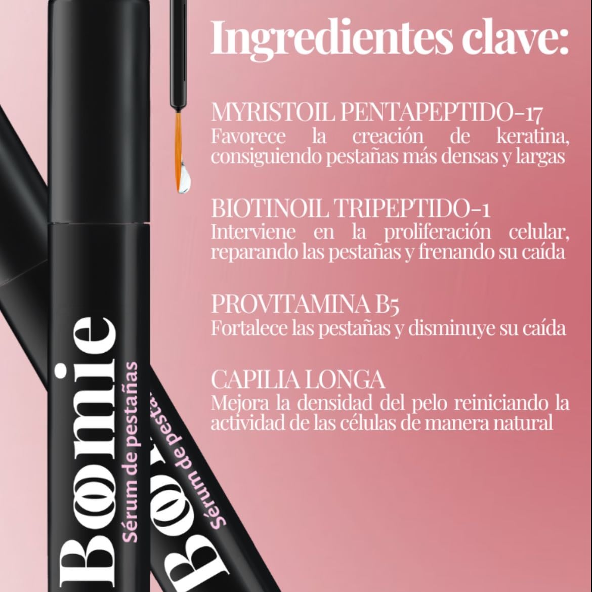 Serum de pestañas boomie