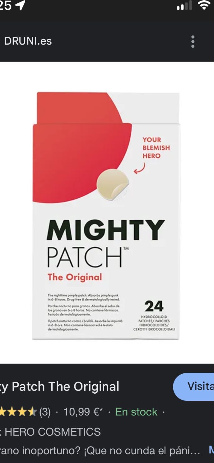 Mighty patch - Granos externos