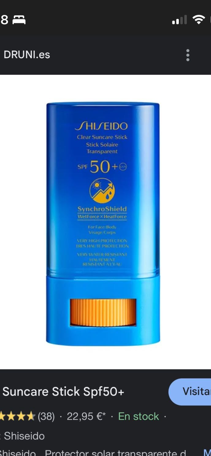 Protector solar cara - Shisheido