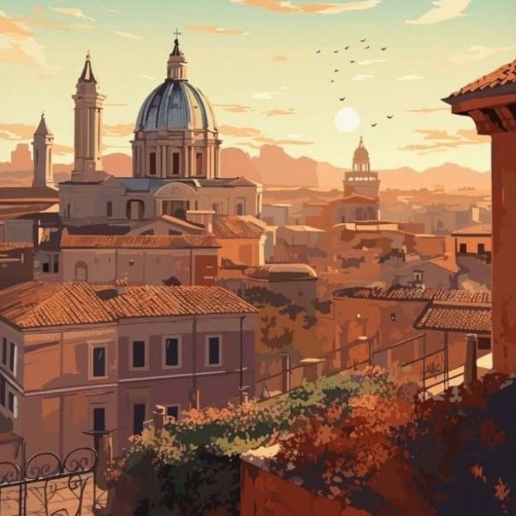 Cartoline da Roma 💌 - Passeggiate tra vicoli, tramonti dorati e la voce tranquilla di Roma.