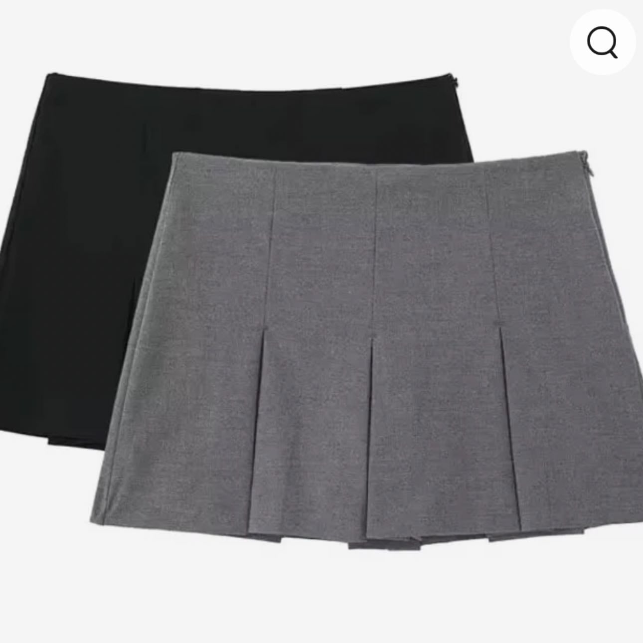Falda tableada gris