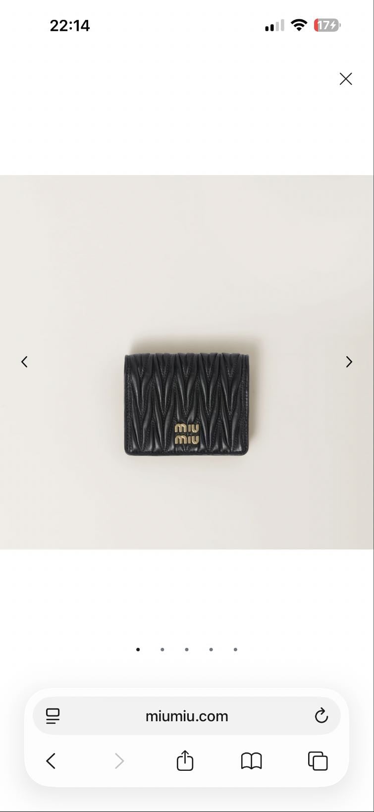 Portefeuille en cuir nappa