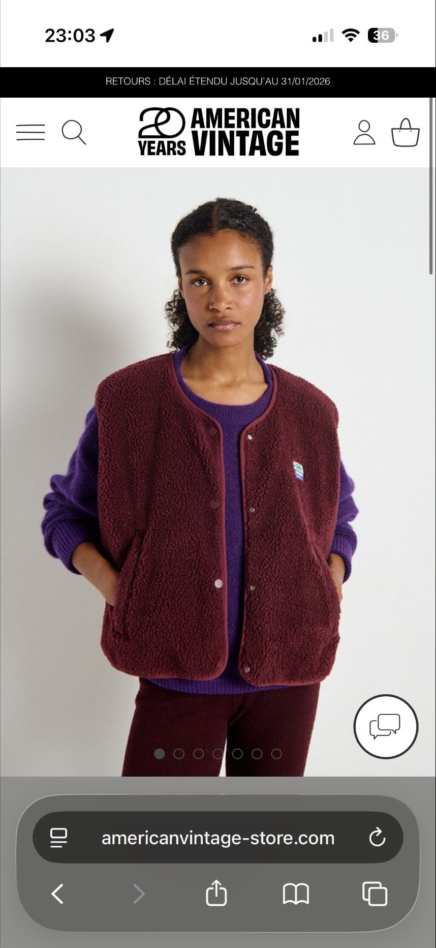 Veste sans manches American Vintage
