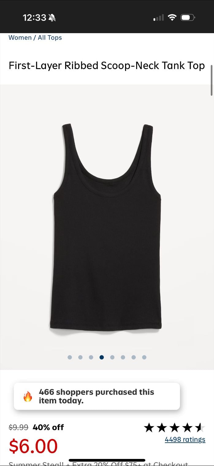 black tank top - old navy