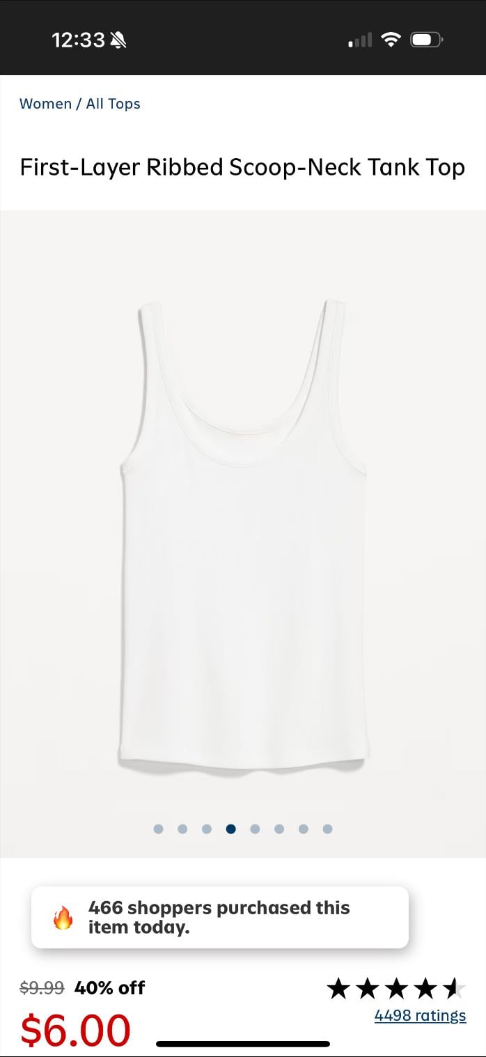 white tank top - old navy