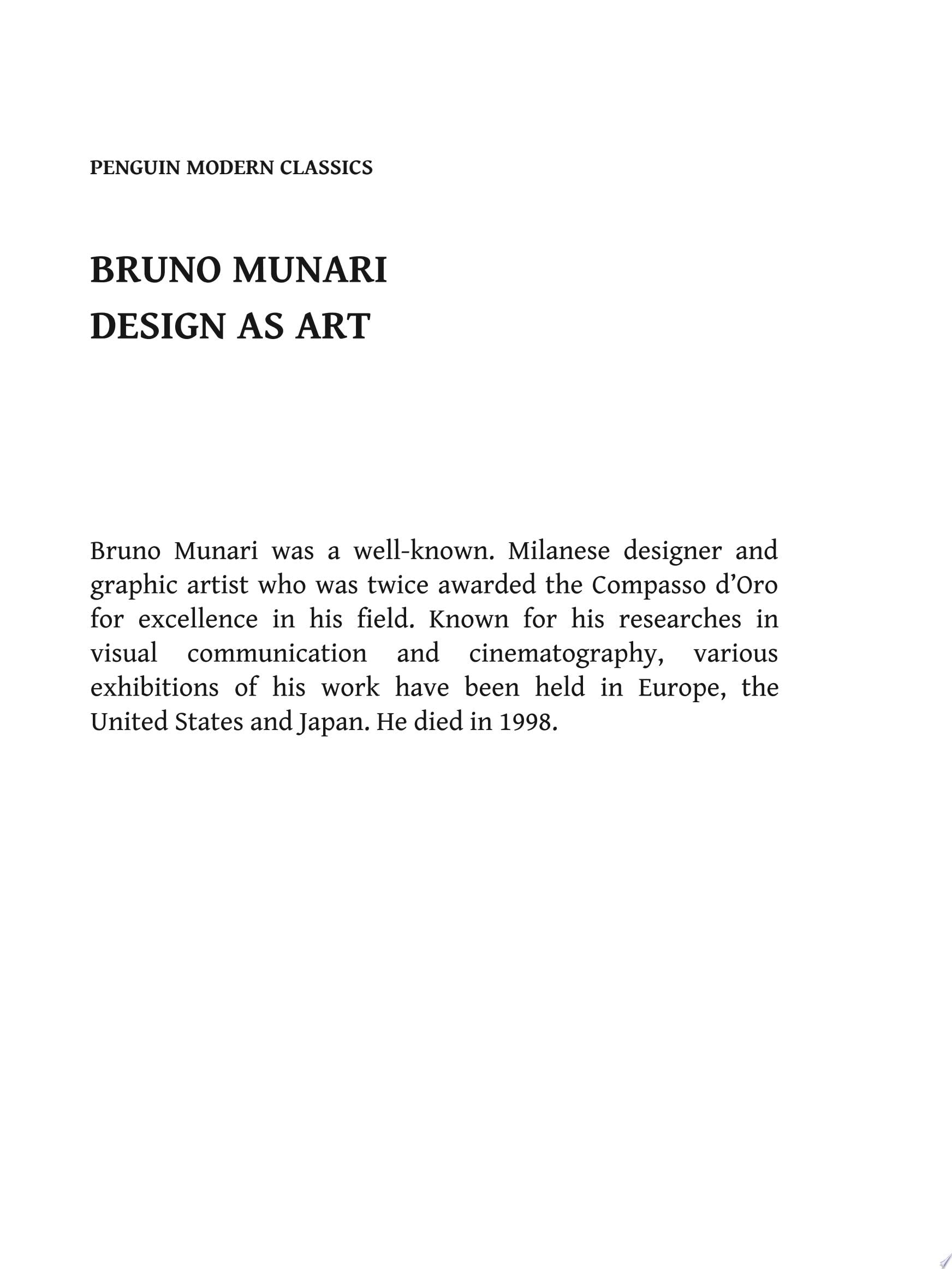 Design as Art - Bruno Munari · 2008
