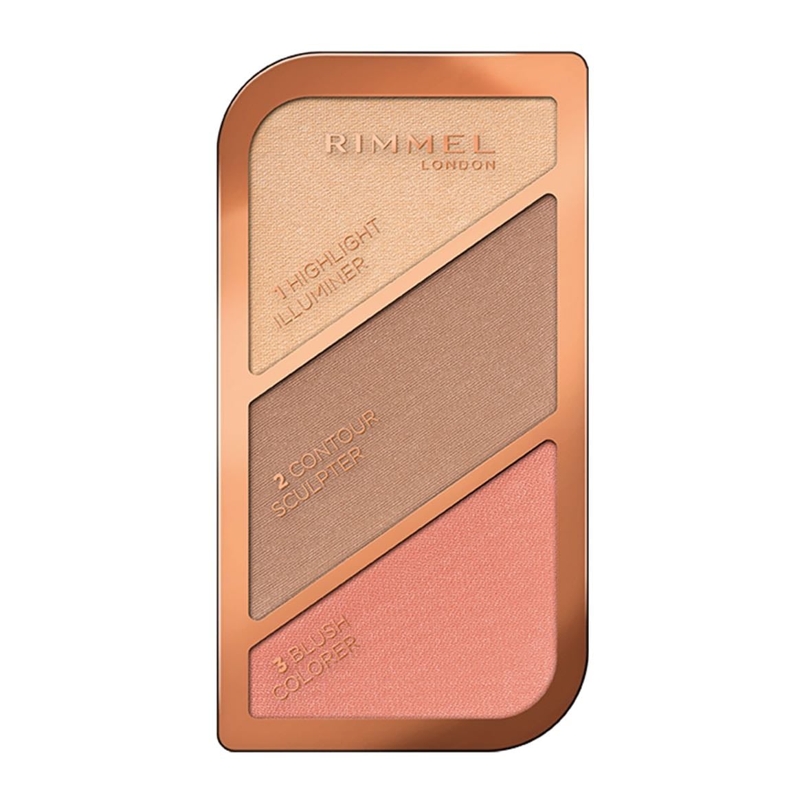 Paleta de highlater/contour/blush de Rimmel