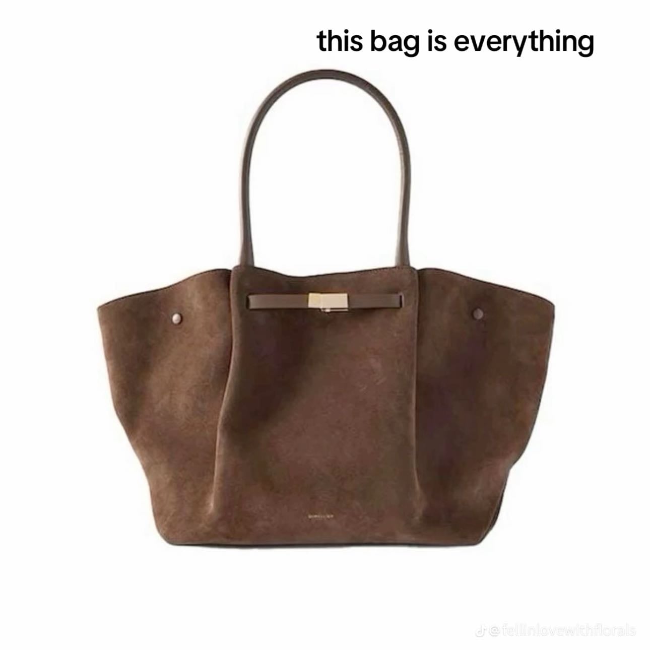 brown suede bag