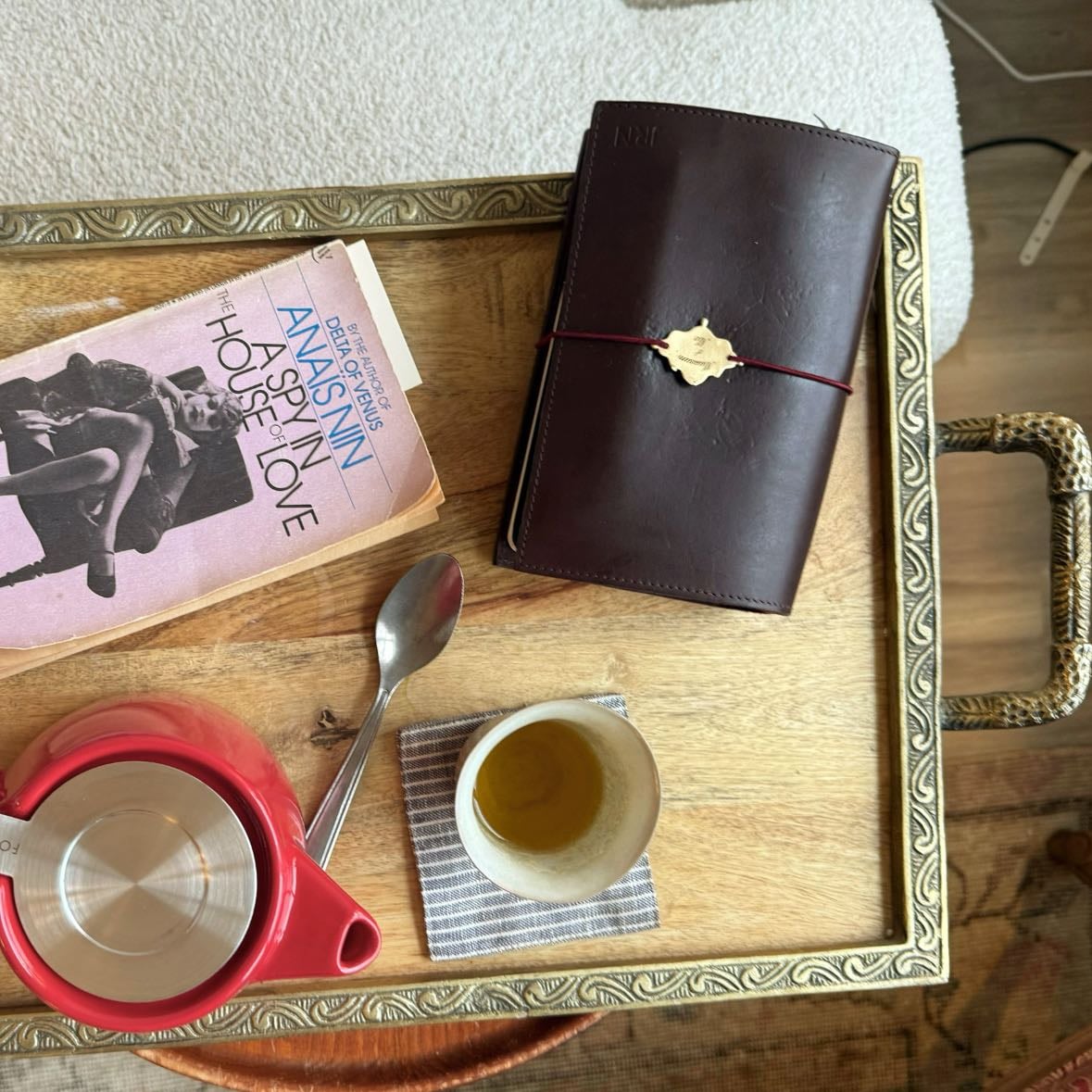 Louise Carmen Notebook - De cuero con charms