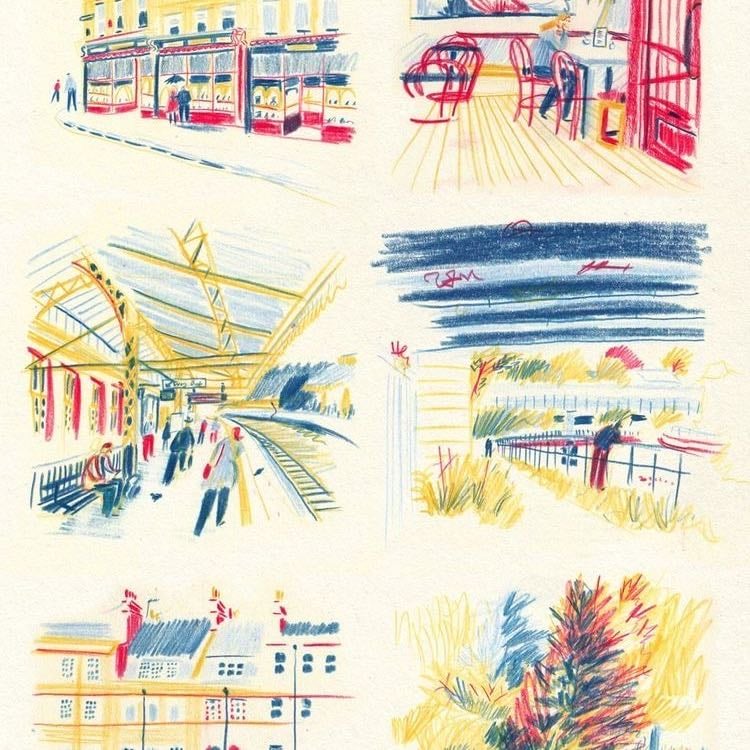Ilustrar con sólo 3 colores - Arquitectura y ciudad
