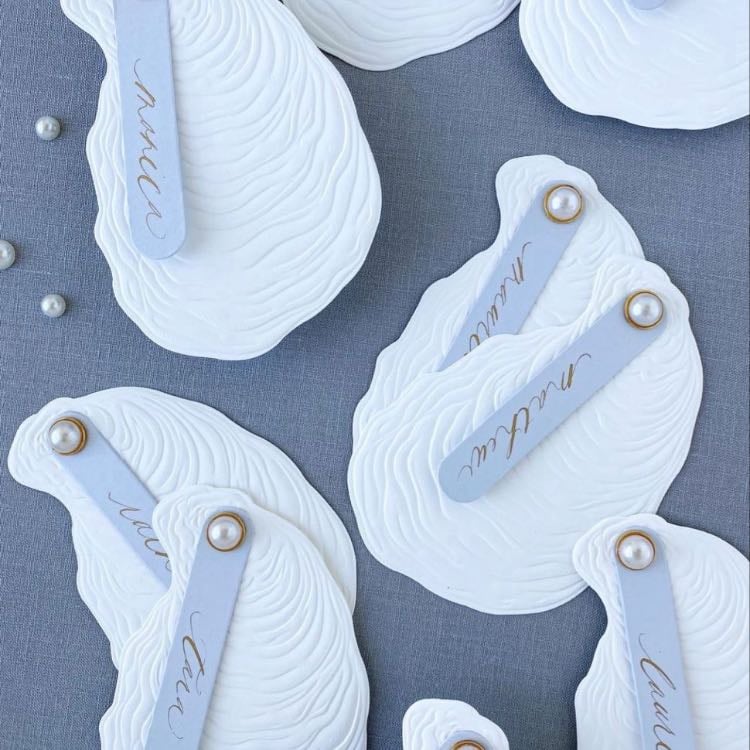 Personalización para elementos de mesa con temática playa