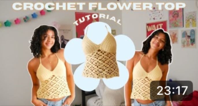 crochet flower top