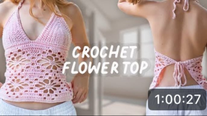 crochet flower tank top - Anna Greene