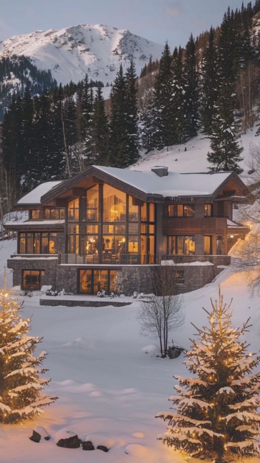 snow cabins