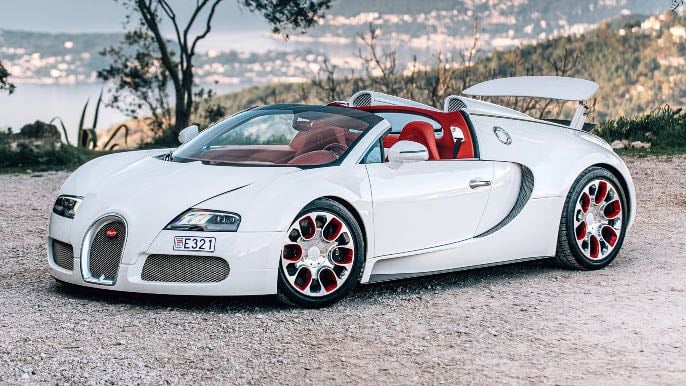 white bugatti