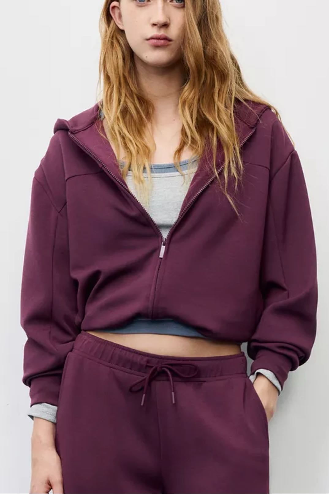 Soft touch hooded sweatshirt - Pull & Bear