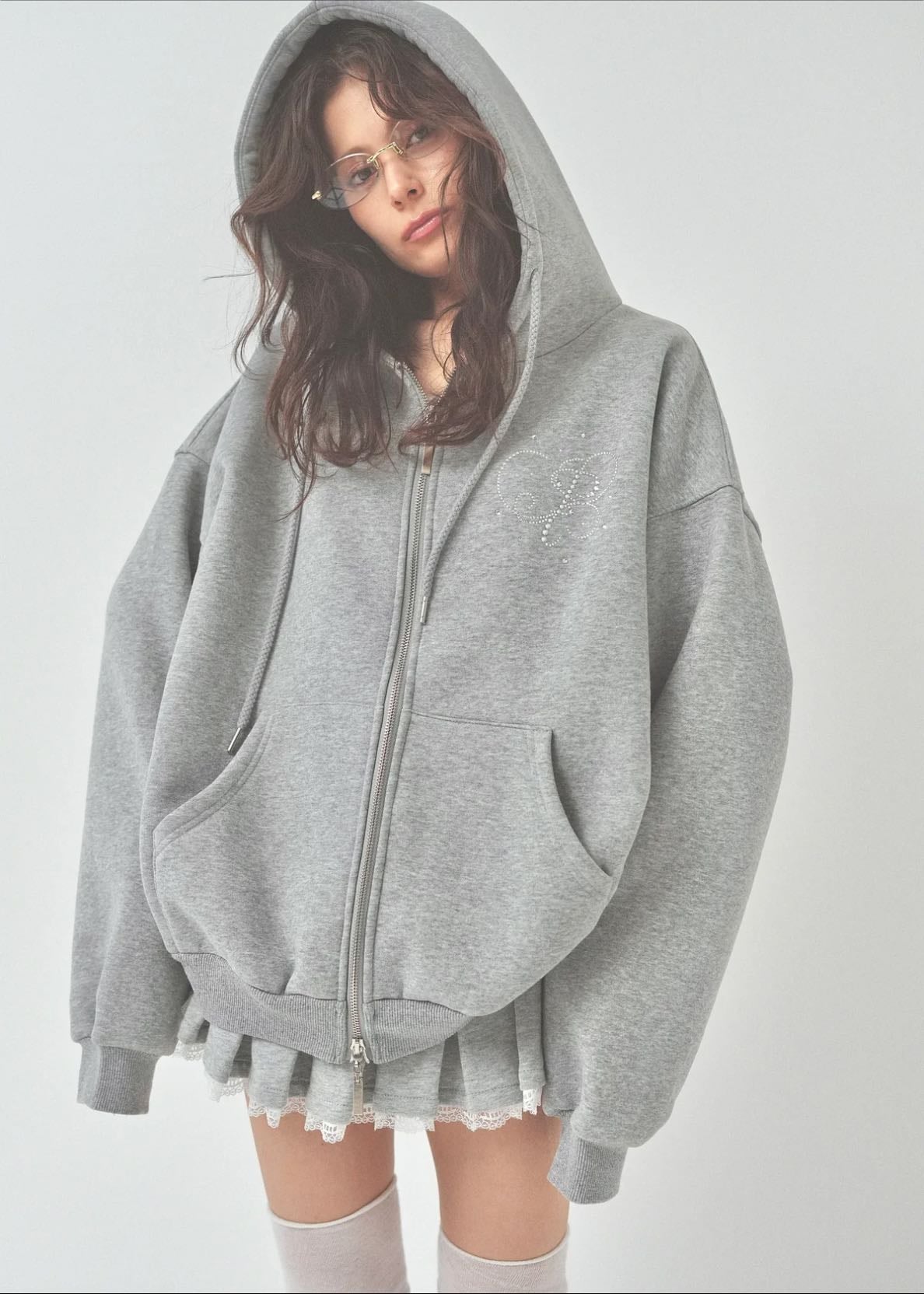 stone deco hoodie - pellicule